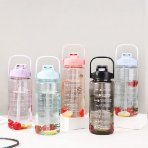 3in1 Motivational Water Bottle with Straw